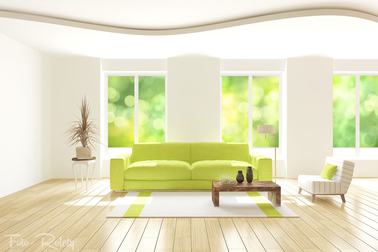 Zielonkawe sny o pięknie Abstrakcja fotorolety
